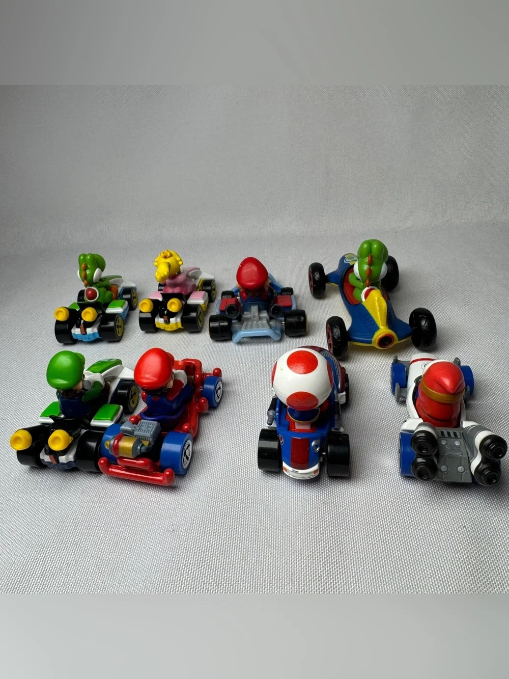 Lot of 8 Nintendo Mario Kart Toy cars Set